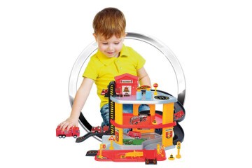 Dede Oyuncak Üç Katlı İtfaiye Garaj Seti 03345