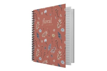 Dilman Defter Floral Serisi 16x22 80 YP Kareli 6405