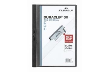 Durable Sıkıştırmalı Dosya DuraClip Ortadan Klipsli 30 Syf A4 Siyah 2200
