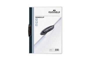 Durable Sıkıştırmalı Dosya SwingClip Ortadan Klipsli 30 Syf A4 Siyah 2260