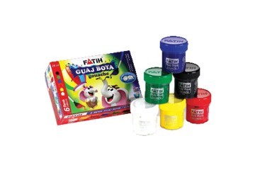 Fatih Guaj Boya Karton Kutu Şişe 6 Renk 25 ML 50410