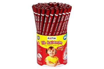 Fatih Kurşun Kalem Jumbo Üçgen Başlangıç Kalemi Kırmızı