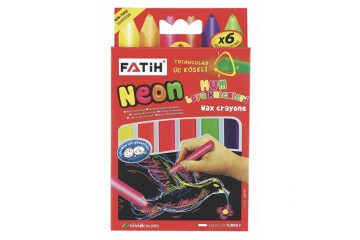 Fatih Mum Pastel Boya Neon Wax Crayon Jumbo 6 Renk Neon