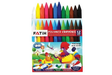 Fatih Mum Pastel Boya Polymer Crayons Kısa 12 Renk 50110/F