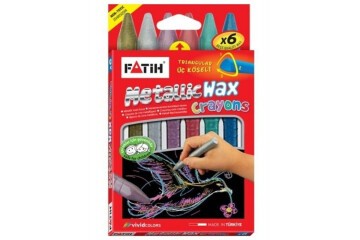 Fatih Mum Pastel Boya Wax Crayons Metalıc Kısa 6 Renk 50180