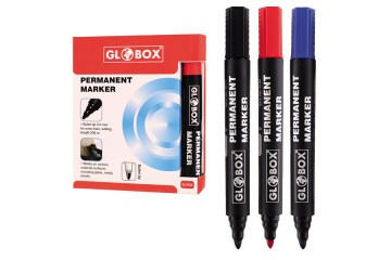 Globox Markör Permanent Yuvarlak Uç Mavi 6770