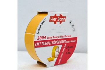 Her Bant Çift Taraflı Köpük Bant Askılı 36x5 Mt 2004