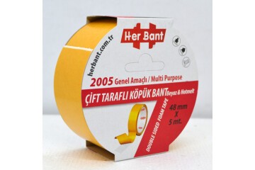 Her Bant Çift Taraflı Köpük Bant Askılı 48x5 Mt 2005