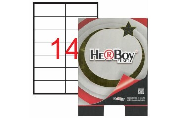 Herboy Laser Etiket 100 YP 105x41 Laser-Copy-Inkjet HB-1114
