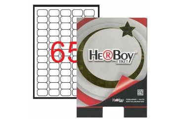 Herboy Laser Etiket 100 YP 38.1x21.2 Laser-Copy-Inkjet HB-1065