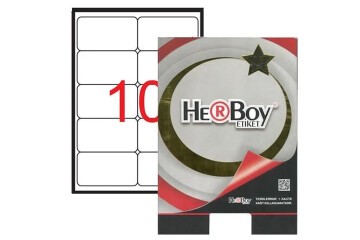 Herboy Laser Etiket 100 YP 99.06x57 Laser-Copy-Inkjet HB-1010