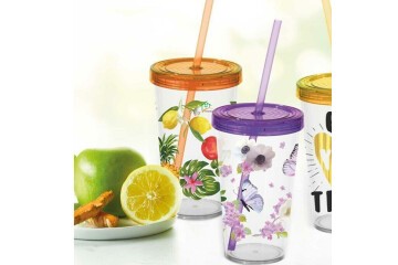 Herevin Desenli Pipetli Bardak-Tropical 660 CC 161748-006