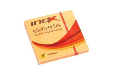Inox Yapışkanlı Not Kağıdı Şeffaf 75x75 Turuncu 09650