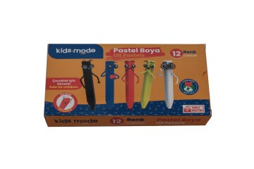 Kidsmode Yağlı Pastel Boya Üçgen 12 Renk