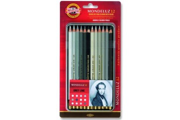 Koh-I Noor Set Aquarel Pencils Gey Line 3722 12