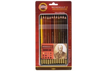 Koh-I Noor Set Aquarel Pencils Kahverenk Line 3722 12