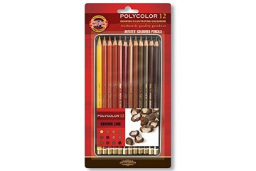 Koh-I Noor Set Of Artist´s ColouRed Pencils Kahverenk Lin