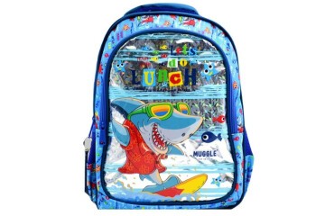 Muggle Okul Çantası Cute Shark Mavi Mu-0044