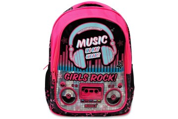 Muggle Okul Çantası Music Siyah Mu-7143