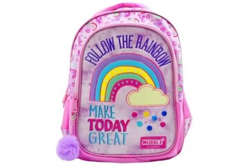 Muggle Okul Çantası Soft Rainbow Pembe Mu-6696