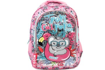 Muggle Okul Çantası Tropikal Pradice Pembe Mu-8904