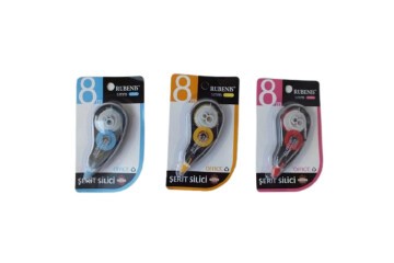 Rubenis Şerit Silici 5mmx8mt 3 Renk 1008