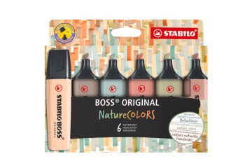 Stabilo Fosforlu Kalem Boss Naturecolors 6 LI Etui 70/6-2-2