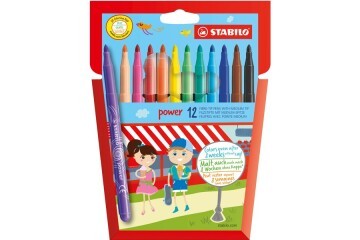Stabilo Keçeli Boya Kalemi Power Askılı Paket 12 Renk 280/12-01