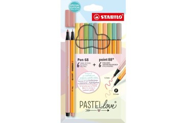 Stabilo Point 88 & Pen 68 Pastellove 12 Li 6888/12-7-7