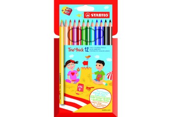 Stabilo Trio Thick 12 Li+Kalemtıraş Hartung