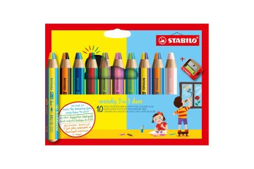 Stabilo Woody 3in1 Duo 10 Lu + Kalemtıraş