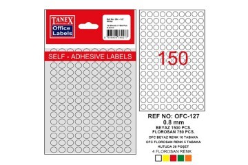 Tanex Ofis Etiketi Beyaz Ofc-127