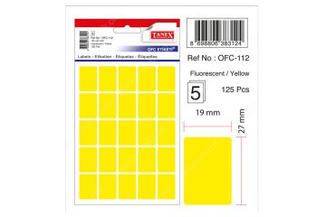 Tanex Ofis Etiketi Poşetli 74x100 MM Sarı OFC-125