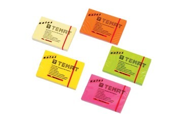 Temat Yapışkanlı Not Kağıt 50x75 MM Fosforlu Pembe 11609