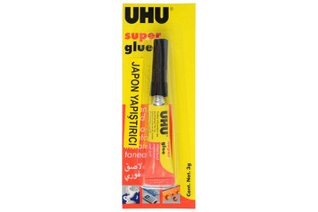 Uhu Japon Yapıştırıcı Süper Glue Jumbo 3 Gr 12 Li Kartela UHU42400