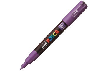 Uni-Ball Markör Boyama Posca Su Bazlı Poster 0.7 MM Mor PC-1M