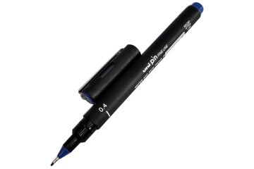 Uni-Ball Pin 0.4 Fine Line Akrilik Uçlu Kalem Mavi PIN 04-200