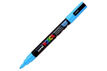 Uni-Ball Posca 0.9-1.3 Su Bazlı Poster Markörü Gök Mavi PC-3M