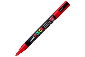 Uni-Ball Posca 0.9-1.3 Su Bazlı Poster Markörü Ş.Kırmızı N PC-3M