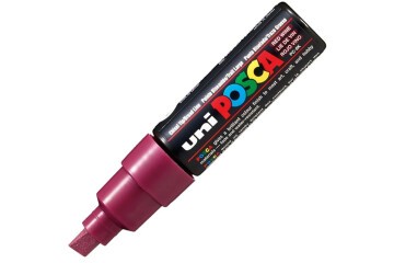 Uni-Ball Posca 8.0 Su Bazlı Poster Markörü Şarap Kırmızı PC-8K