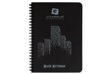 Alex Schoeller Spiralli Defter Plastik Kapak Siyah 60 YP A5 100.05
