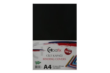 Bafix Cilt Kapağı Plastik Opak A4 160 MIC Siyah