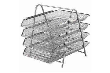 Bafix Evrak Rafı Metal Perforeli 4 Lü Gri BFX-MER9206G