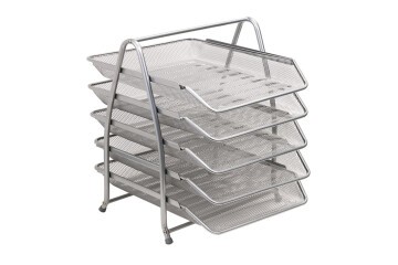 Bafix Evrak Rafı Metal Perforeli 5 Li Gri BFX-MER9207G