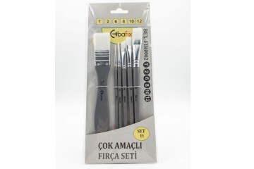 Bafix Fırça Seti Set-11 gri (1,2,6,8,10,12) 6 lı Bfx-Fır0002