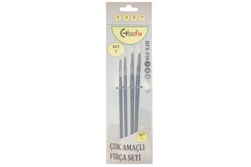 Bafix Fırça Seti Set-7 sap gri (1-3-5-7) 4 lü Bfx-Fır70907
