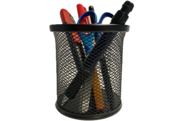 Bafix Kalemlik Metal Perforeli Silindir Siyah BFX-MMK802S