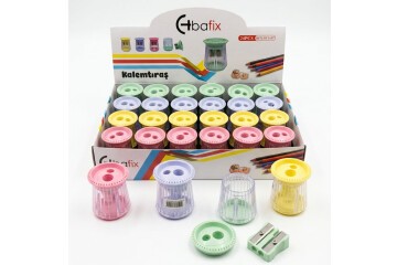Bafix Kalemtıraş Çift Delikli Kapaklı Bfx-sy1107