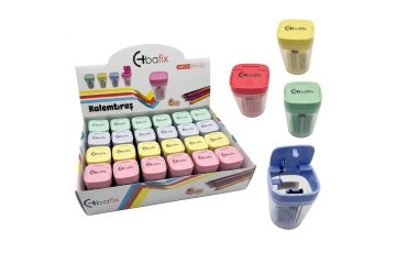 Bafix Kalemtıraş Otomatik Kapaklı Çiftli Pls. Bfx-sy1110