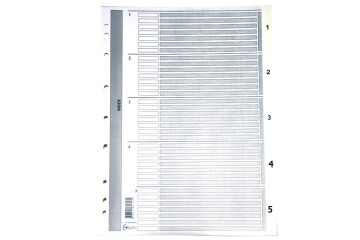 Bafix Seperatör 1-5 Rakamlı Karton A4